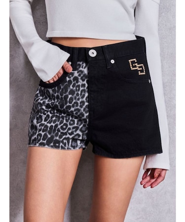 GG studs leopardショートパンツ