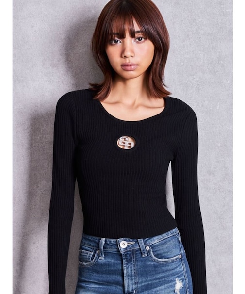 GG bijou MOLD long sleeveニットトップス