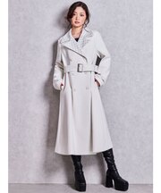 ベルト付 SymmetryGYDA embroidery longコート