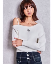 GGワンショルbijouニットトップス