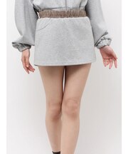 ウエストcheckスカートライクショートパンツ