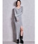 SymmetryGYDAプレートlong sleeveニットロングワンピース