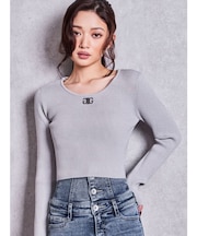 SymmetryGYDAプレートlong sleeveニットトップス