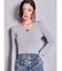 SymmetryGYDAプレートlong sleeveニットトップス
