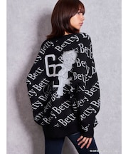 BETTY×GYDA slanting patternニットトップス