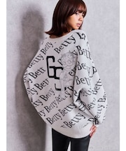 BETTY×GYDA slanting patternニットトップス