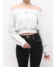 Symmetry GYDA short ラメスウェットトップス