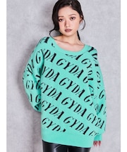 GYDA SLANT PATTERNニットトップス