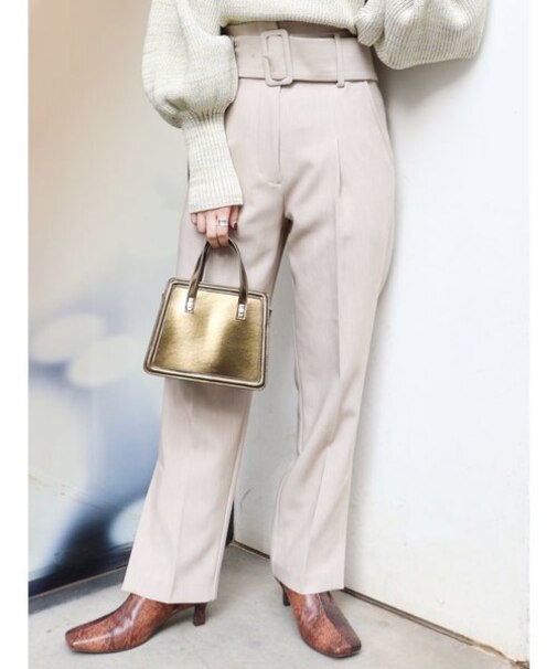 ハイウエストストレートパンツ