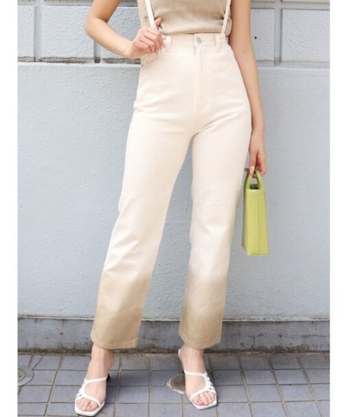 サスペンダーグラデーションツイルパンツ