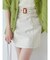 ベルトステッチミニスカート