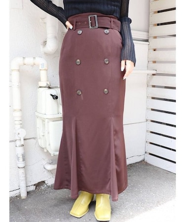 トレンチマーメイドスカート