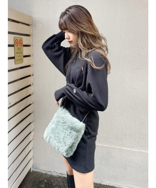 MURUA タックバルーンミニジャンスカ ブラックキャミワンピース