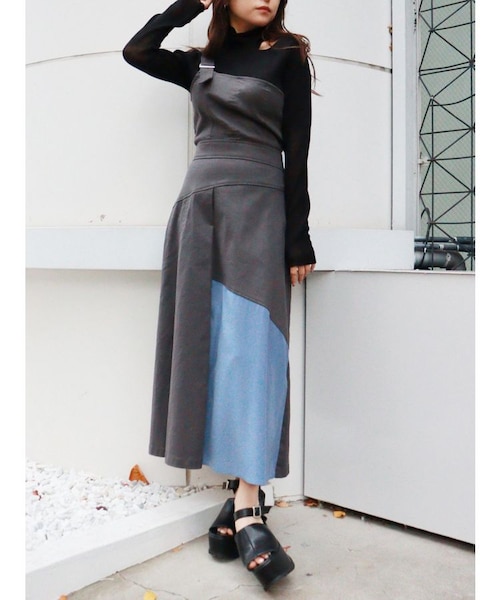 YUKKOコラボ】ジャガードブロックワンピース｜ムルーアの通販｜&mall