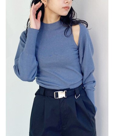 ボレロレイヤードニット