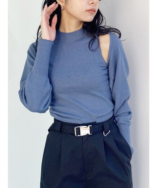 ボレロレイヤードニット