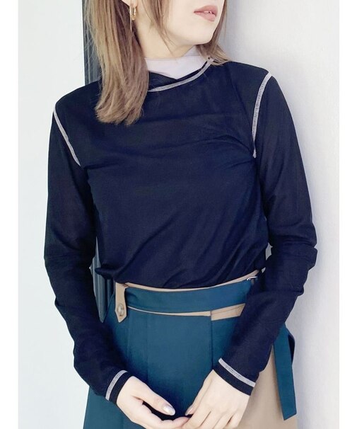 オーバーラップチュールトップス