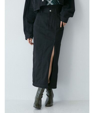 ステッチスリットナロースカート【セット販売対象】