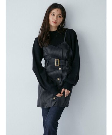 キャミドッキングミニワンピース