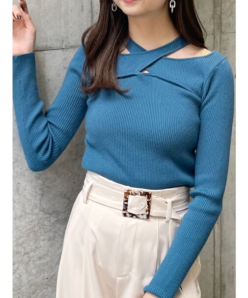 ランダムカットリブニット