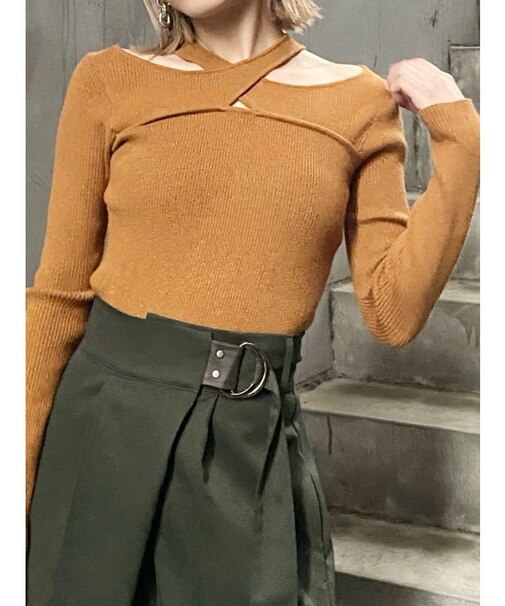 ランダムカットリブニット