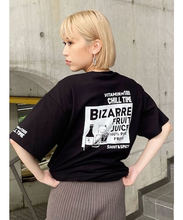 ジューススクエアステッカーTシャツ