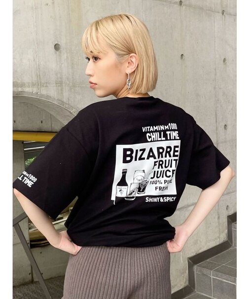 ジューススクエアステッカーTシャツ
