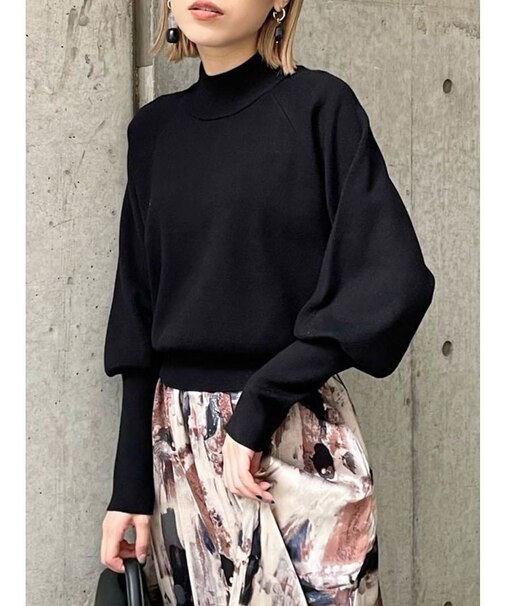 モダンボトルネックニット