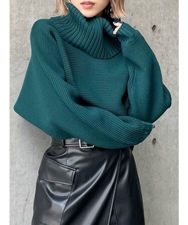 BIGタートルニットプルオーバー