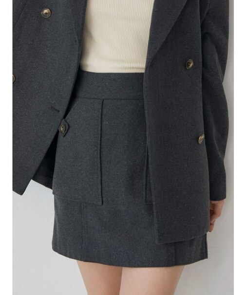 ウールライクミニスカート