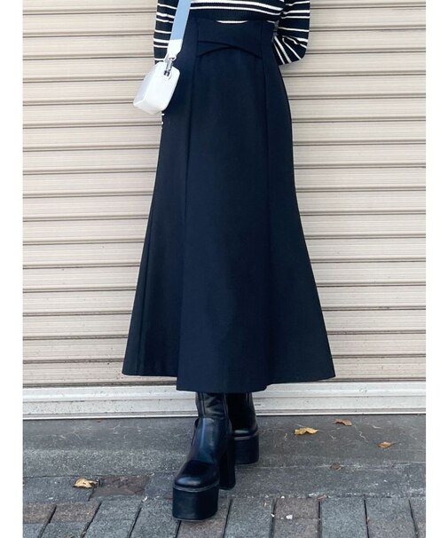 ウエストデザインマーメイドスカート