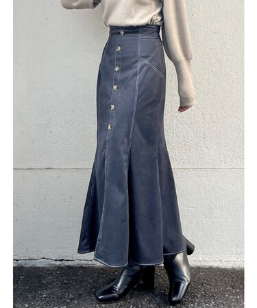 フェイクスエードマーメイドスカート