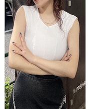 バックオープンリブコルセットニット