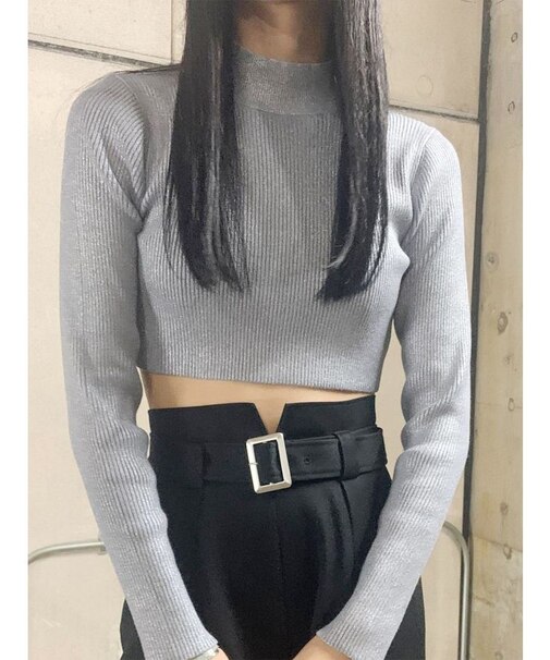 メタリッククロップトニット