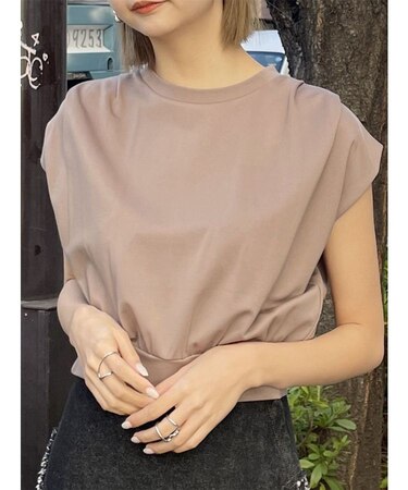 タックワイドショルダートップス