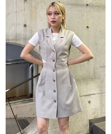 ジャケットデザインミニワンピース