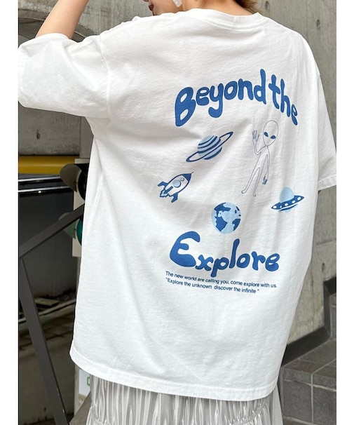 エイリアンプリントTシャツ