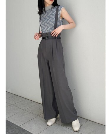 【セット販売】ニットタンク&サスペンダーパンツセット