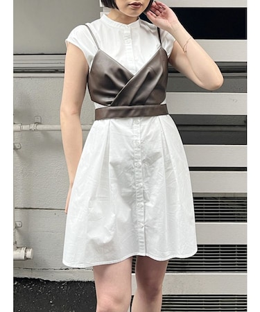 ビスチェセットシャツワンピース