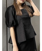 バックオープンチュニックブラウス