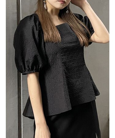 バックオープンチュニックブラウス