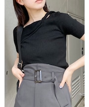 ツイストワンショルニット