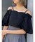 オフショルクロップドブラウス