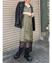 レースドッキングワンピース