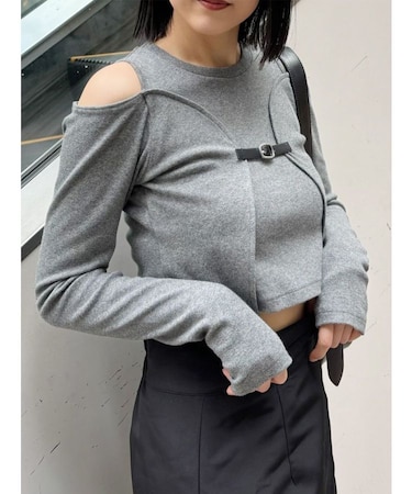 ボレロレイヤードテレコトップス