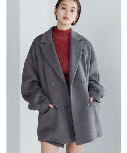 ウール混オーバーテーラードジャケット