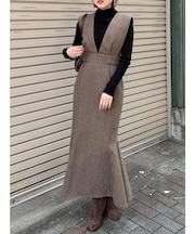 サイドベルトマーメイドジャンパースカート