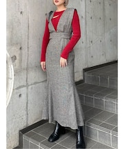 サイドベルトマーメイドジャンパースカート