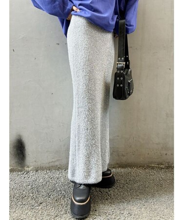 ラメニットナロースカート