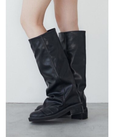 フェイクレザーカバーブーツ